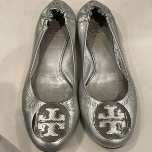 Tory Burch Silver Slip On